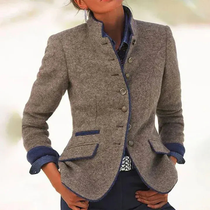 Valeria | Elegante cárdigan con cuello alto