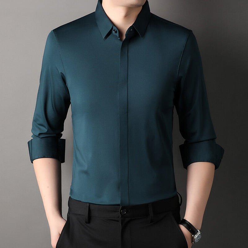 Mitchell | Camisa elástica sin arrugas para hombre