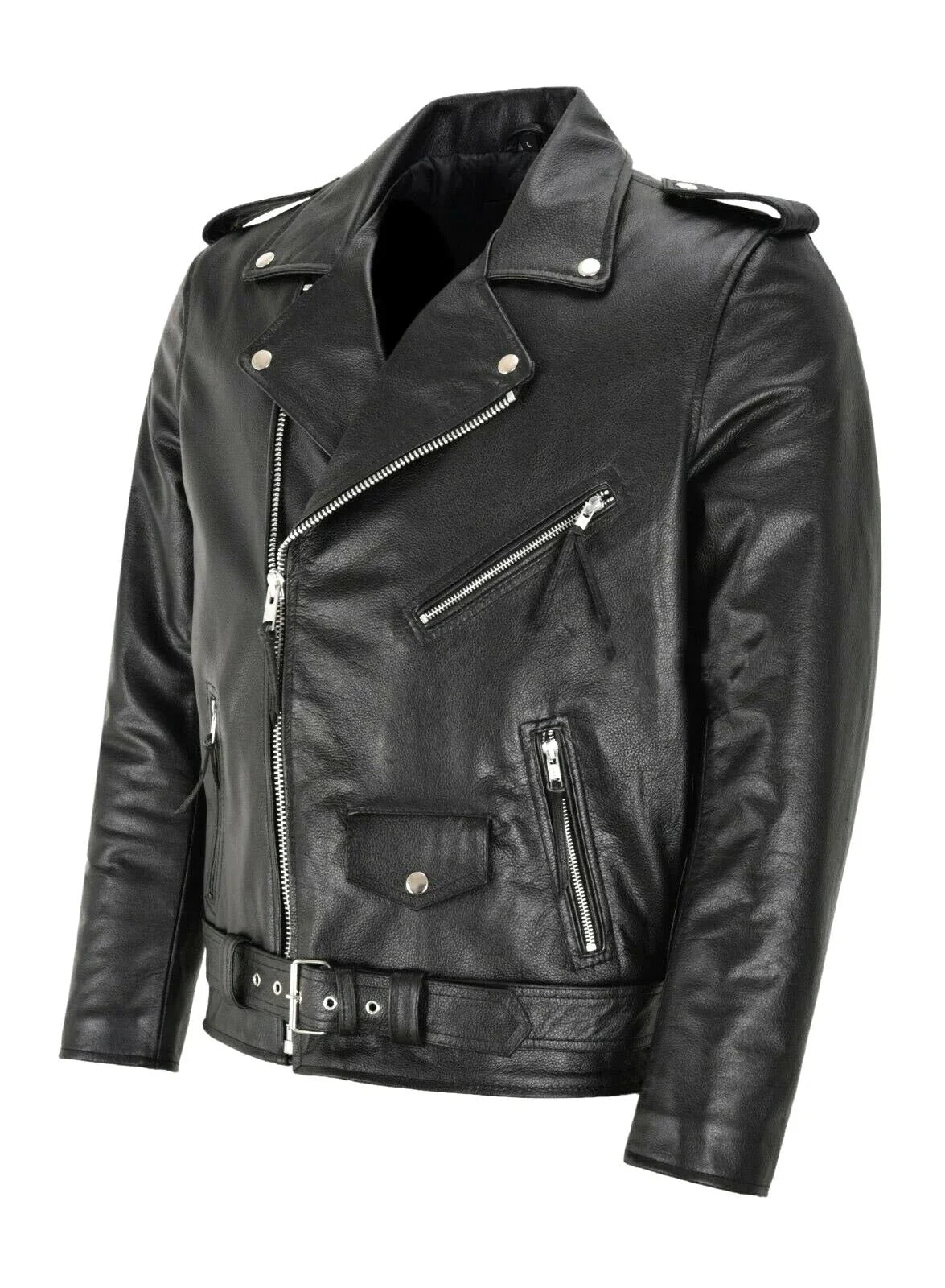 Austin | Chaqueta de cuero de motociclista clásica