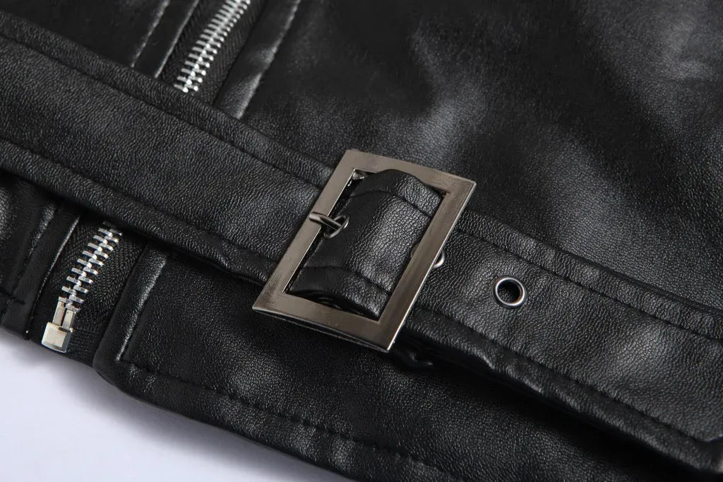 Austin | Chaqueta de cuero de motociclista clásica