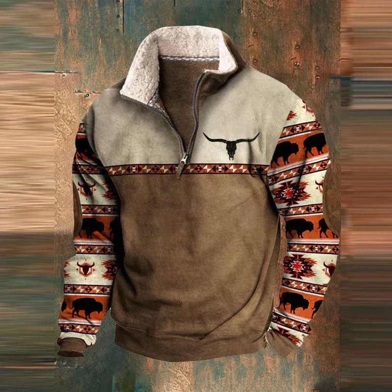 Juan | Jersey de felpa con cremallera de un cuarto