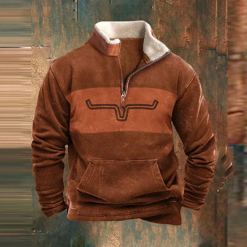 Juan | Jersey de felpa con cremallera de un cuarto