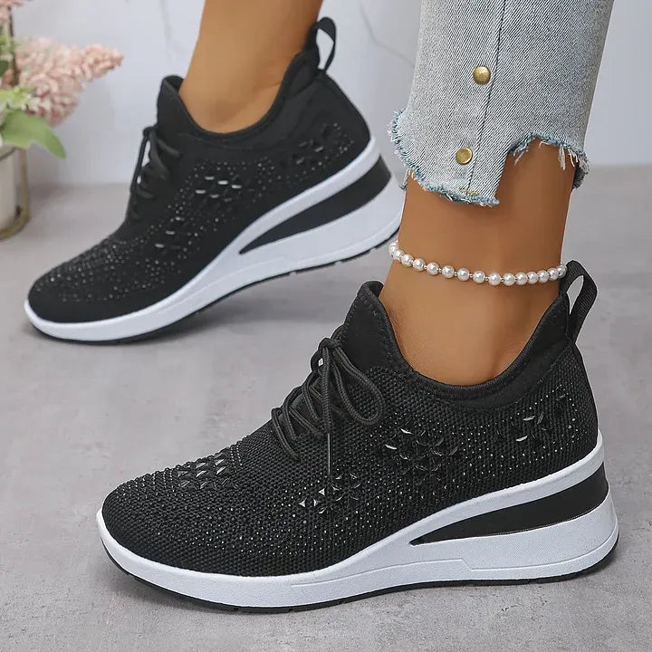 Giselle – Zapatillas ortopédicas con pedrería brillante