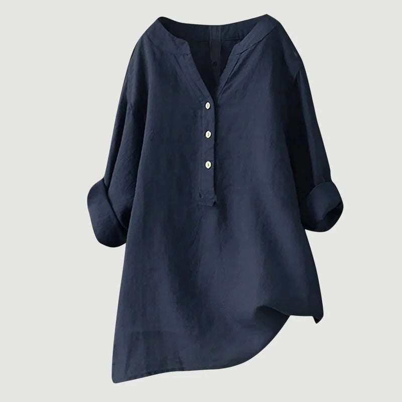 Zarina - Blusa cómoda de lino