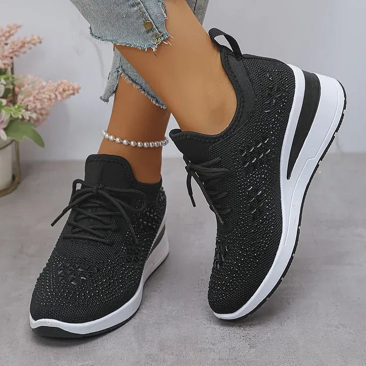 Giselle – Zapatillas ortopédicas con pedrería brillante