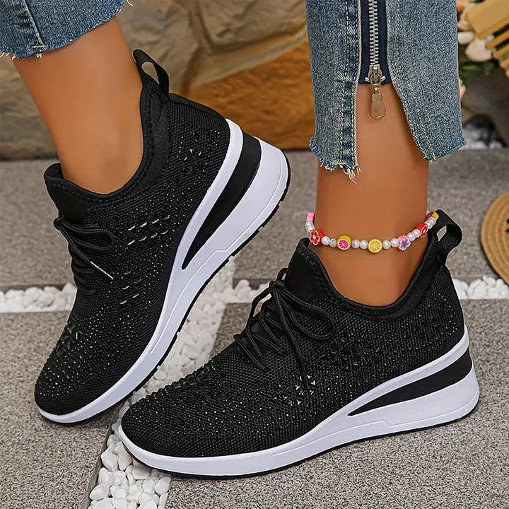 Giselle – Zapatillas ortopédicas con pedrería brillante