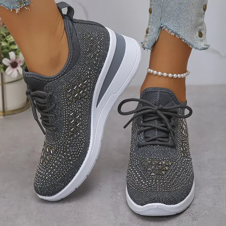 Giselle – Zapatillas ortopédicas con pedrería brillante