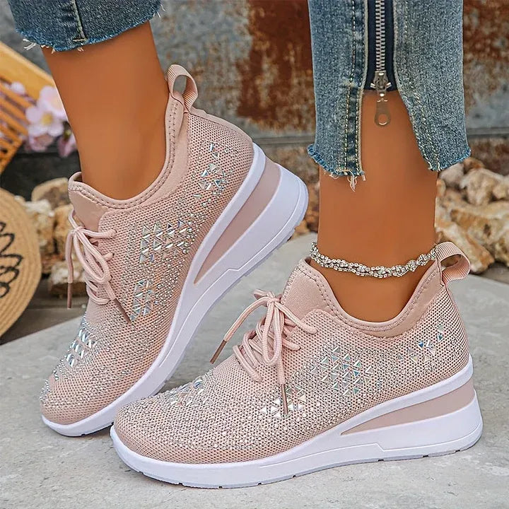 Giselle – Zapatillas ortopédicas con pedrería brillante