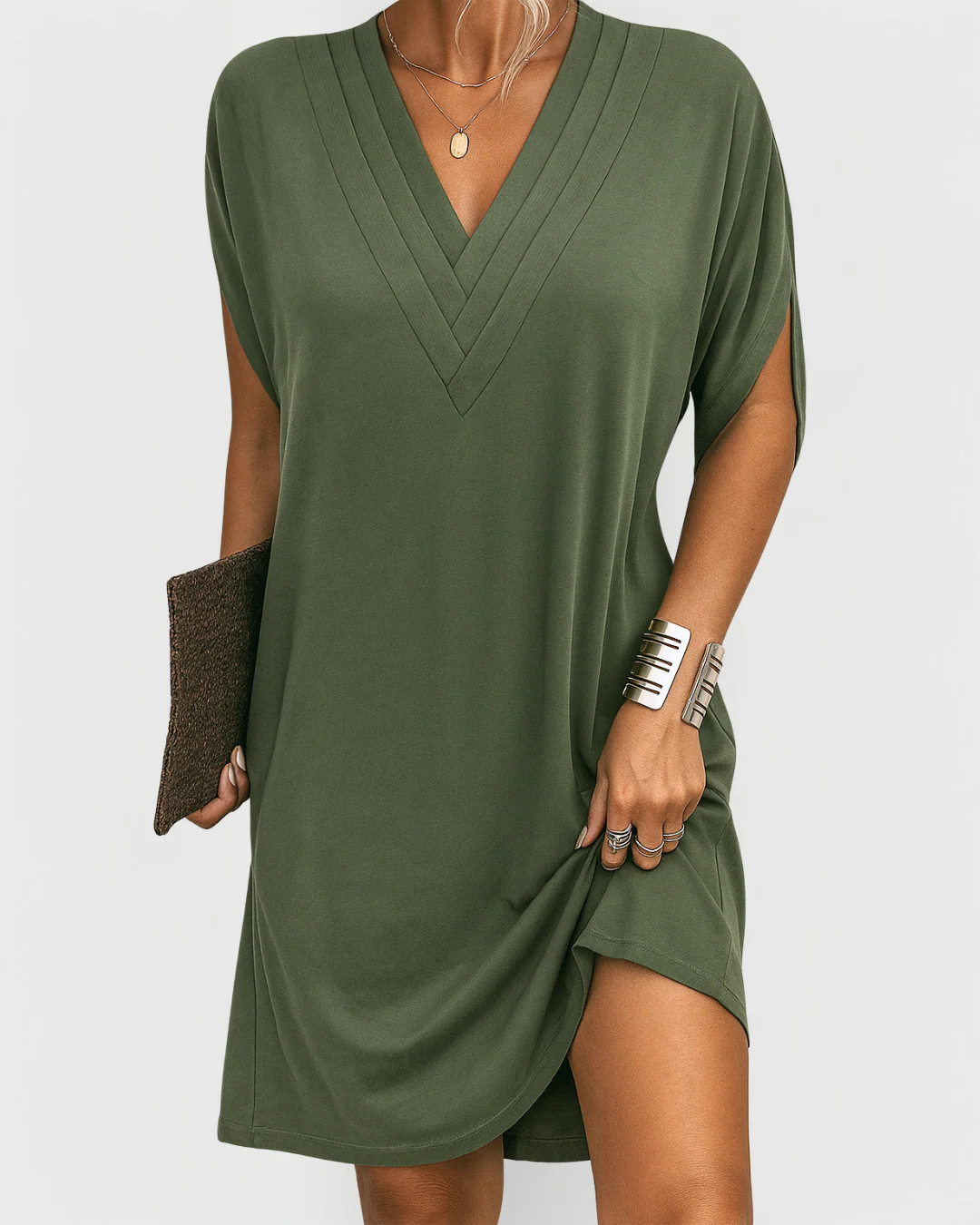 Zara | Vestido elegante con escote en V