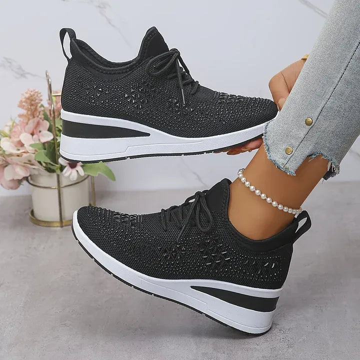 Giselle – Zapatillas ortopédicas con pedrería brillante