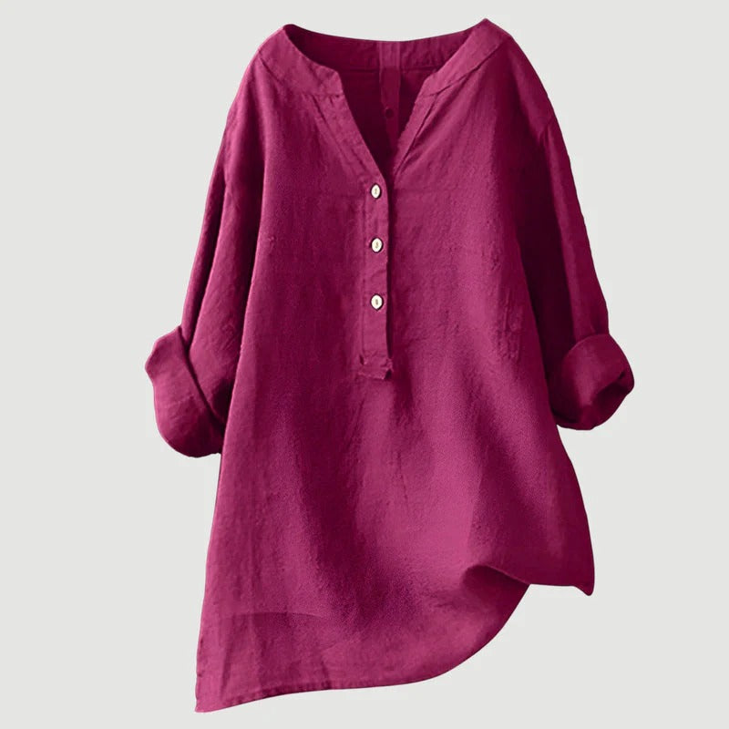 Zarina - Blusa cómoda de lino