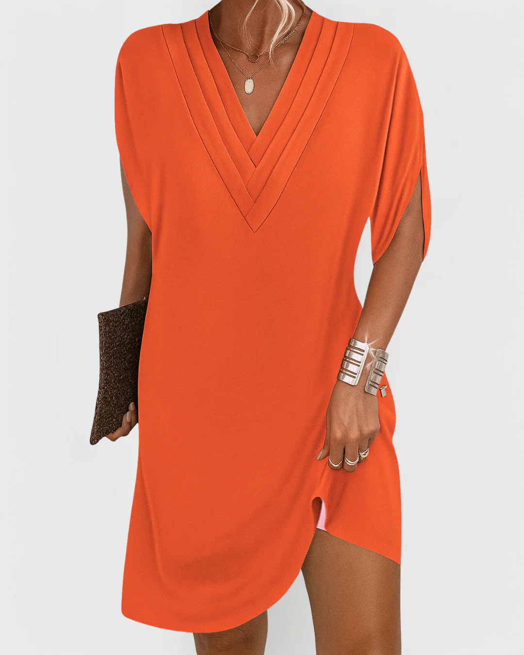 Zara | Vestido elegante con escote en V