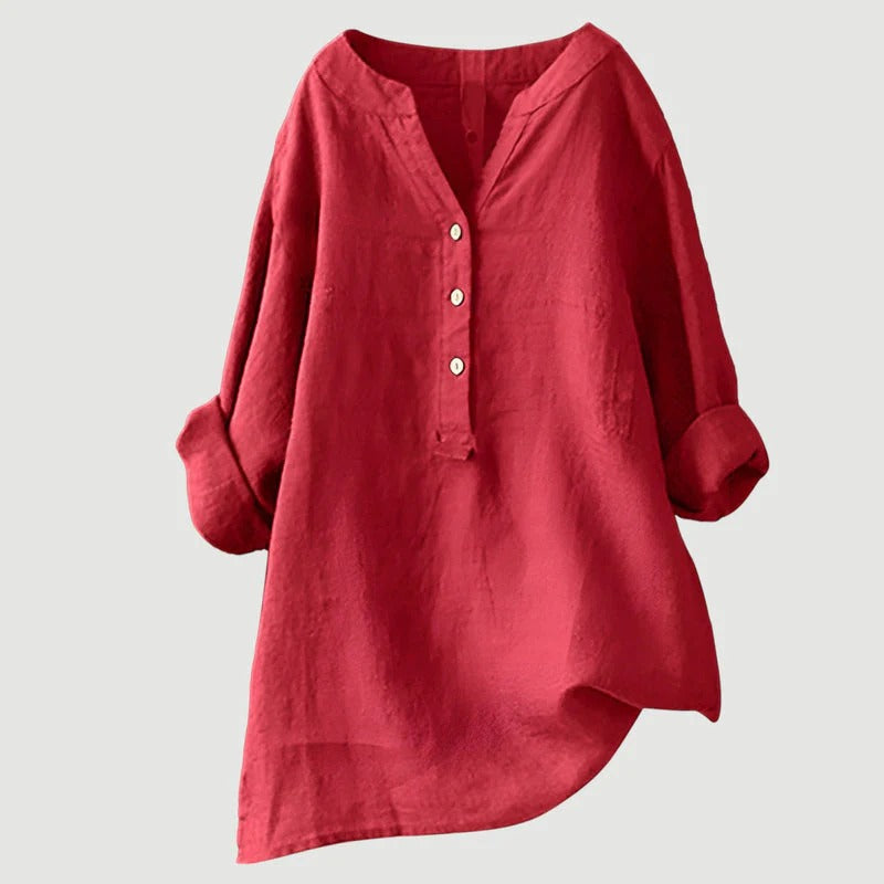 Zarina - Blusa cómoda de lino