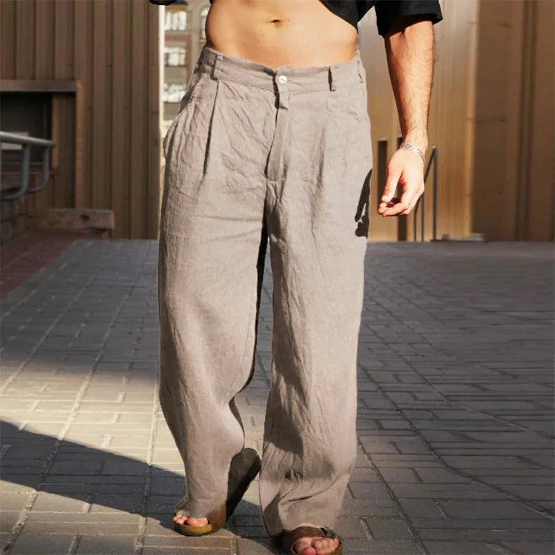 Marco – Pantalones anchos de lino