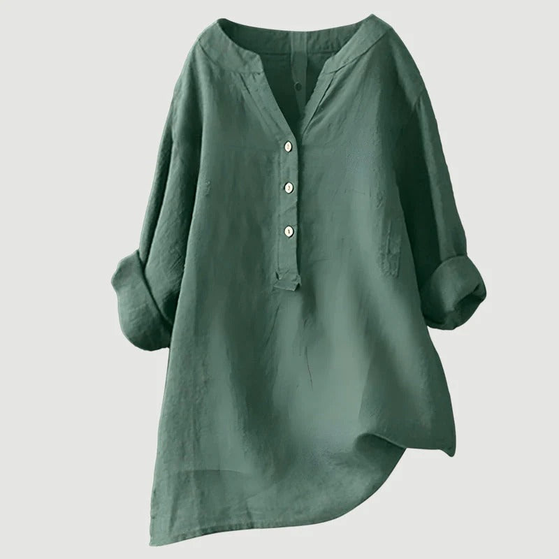 Zarina - Blusa cómoda de lino