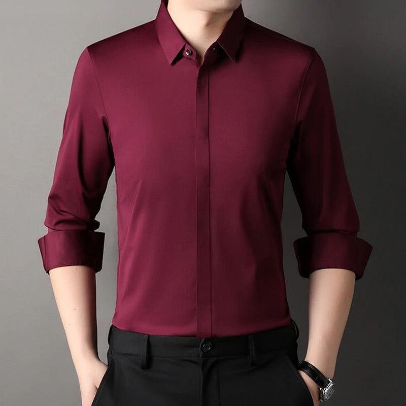 Mitchell | Camisa elástica sin arrugas para hombre
