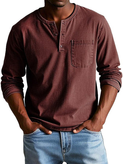 Frederik | Camiseta Henley Vintage