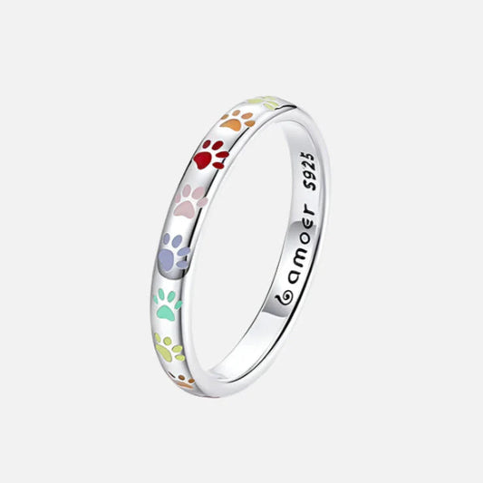 SOFIA | Anillo de plata esterlina con huella de pata.