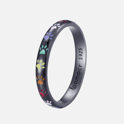 SOFIA | Anillo de plata esterlina con huella de pata.