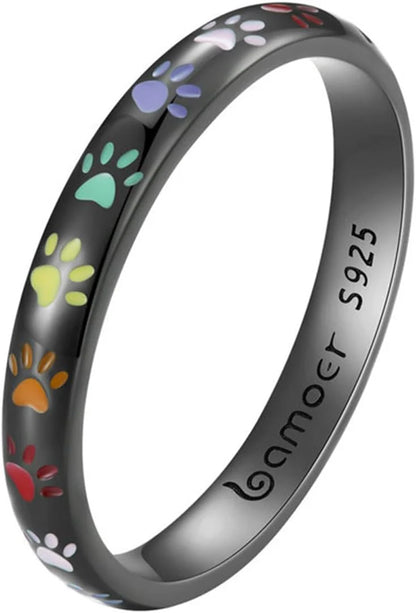 SOFIA | Anillo de plata esterlina con huella de pata.