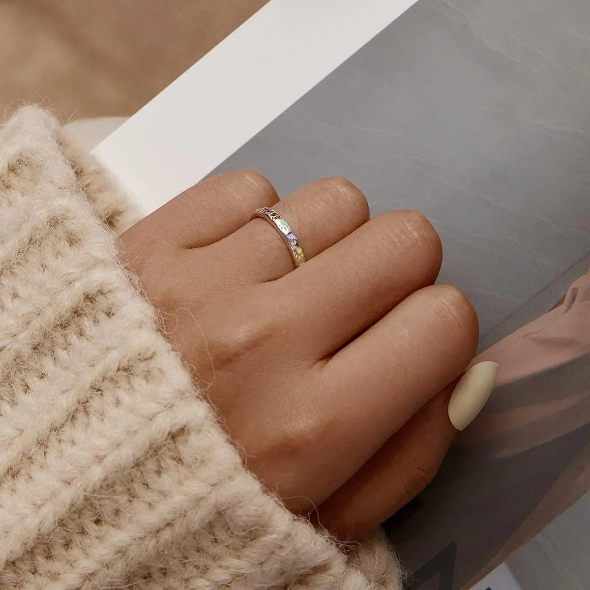 SOFIA | Anillo de plata esterlina con huella de pata.