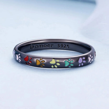 SOFIA | Anillo de plata esterlina con huella de pata.