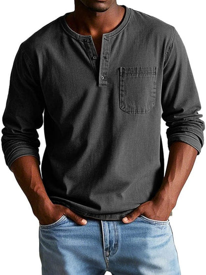 Frederik | Camiseta Henley Vintage