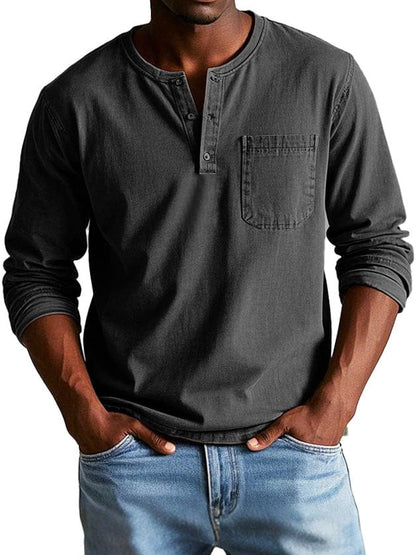 Frederik | Camiseta Henley Vintage