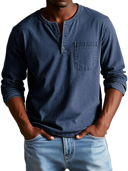 Frederik | Camiseta Henley Vintage