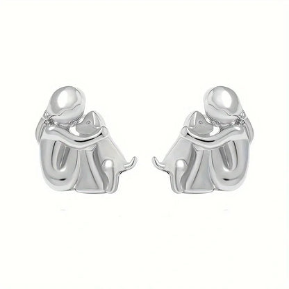 SOFIA | Pendientes Hug bicolor de plata y oro