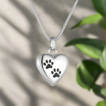 SOFIA | Collar conmemorativo para mascotas – Colgante en forma de corazón con huella de pata