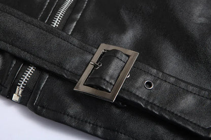 Austin | Chaqueta de cuero de motociclista clásica