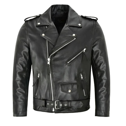Austin | Chaqueta de cuero de motociclista clásica