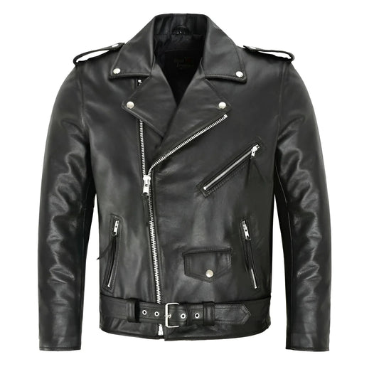 Austin | Chaqueta de cuero de motociclista clásica