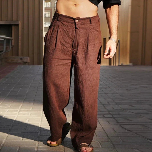 Marco – Pantalones anchos de lino