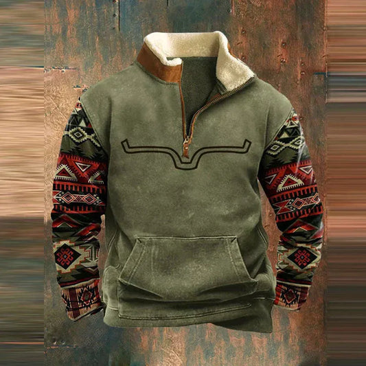 Juan | Jersey de felpa con cremallera de un cuarto