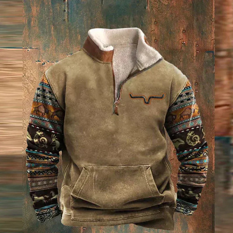 Juan | Jersey de felpa con cremallera de un cuarto