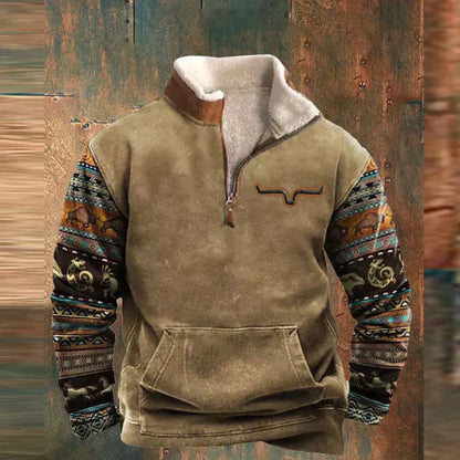 Juan | Jersey de felpa con cremallera de un cuarto