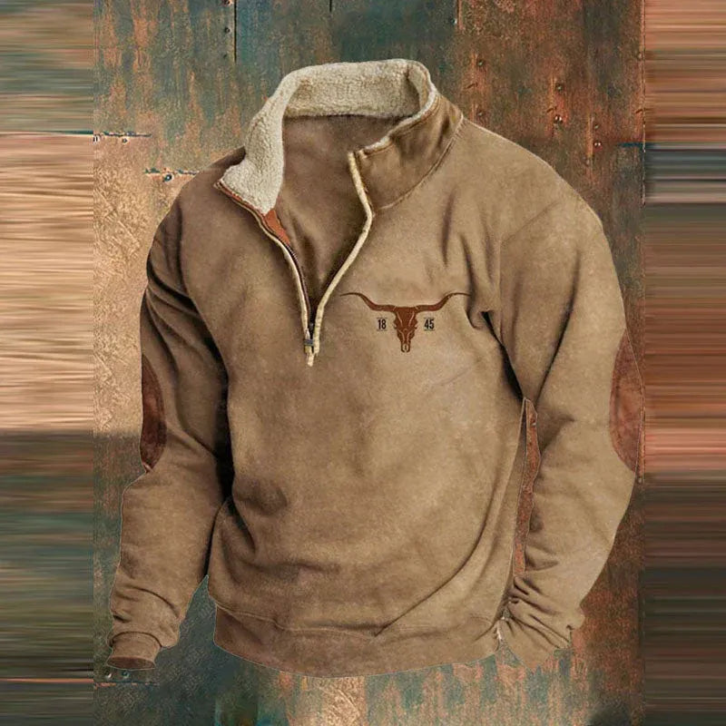 Juan | Jersey de felpa con cremallera de un cuarto