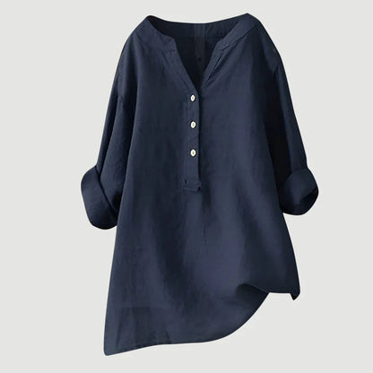 Zarina - Blusa cómoda de lino