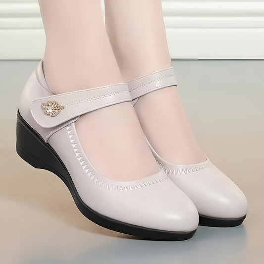 Elina-Rosa | Zapatos de cuero PU suave