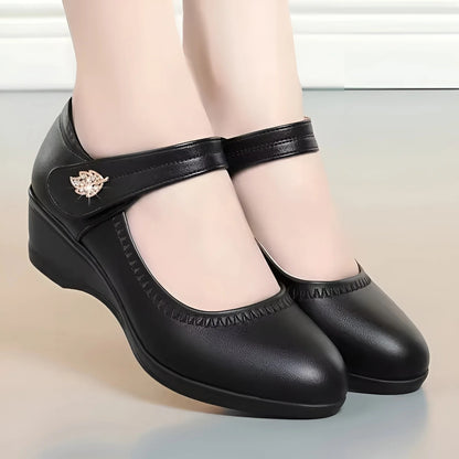Elina-Rosa | Zapatos de cuero PU suave