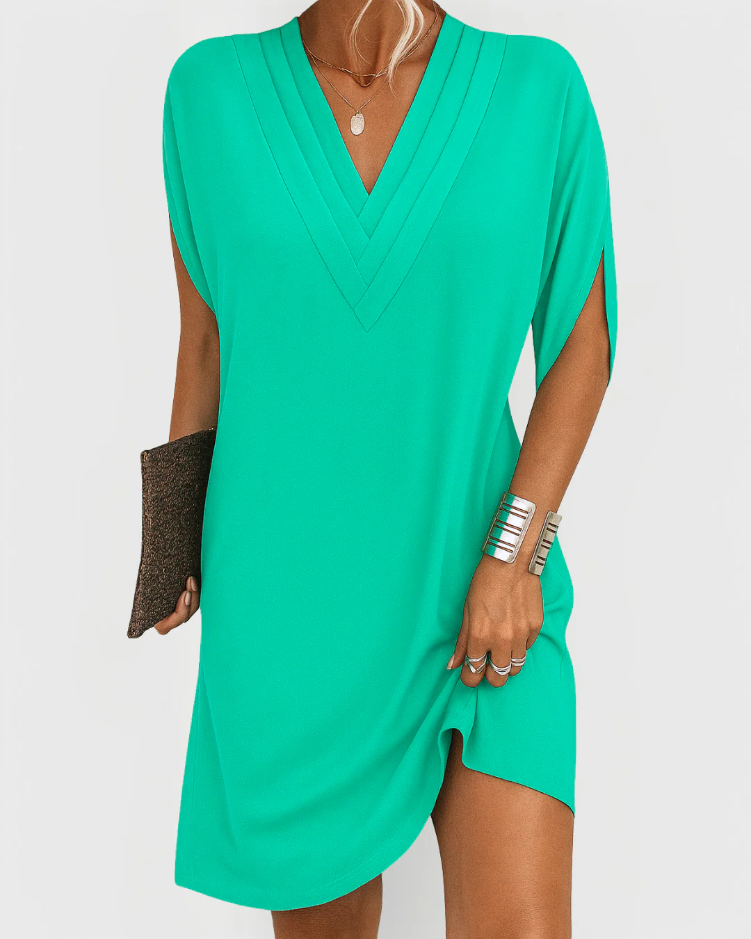 Zara | Vestido elegante con escote en V