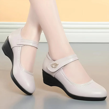 Elina-Rosa | Zapatos de cuero PU suave