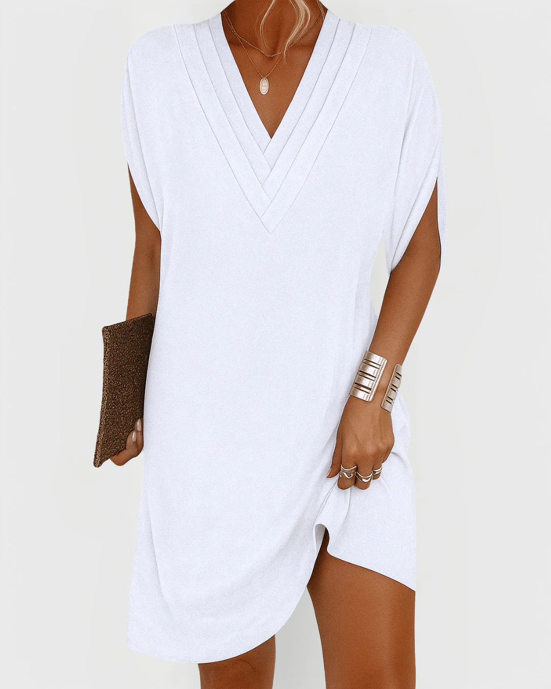 Zara | Vestido elegante con escote en V