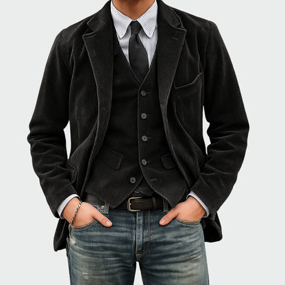 Tommy | Conjunto de 2 piezas: Blazer y cárdigan de terciopelo