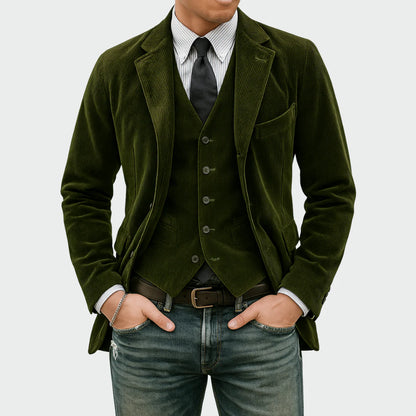 Tommy | Conjunto de 2 piezas: Blazer y cárdigan de terciopelo